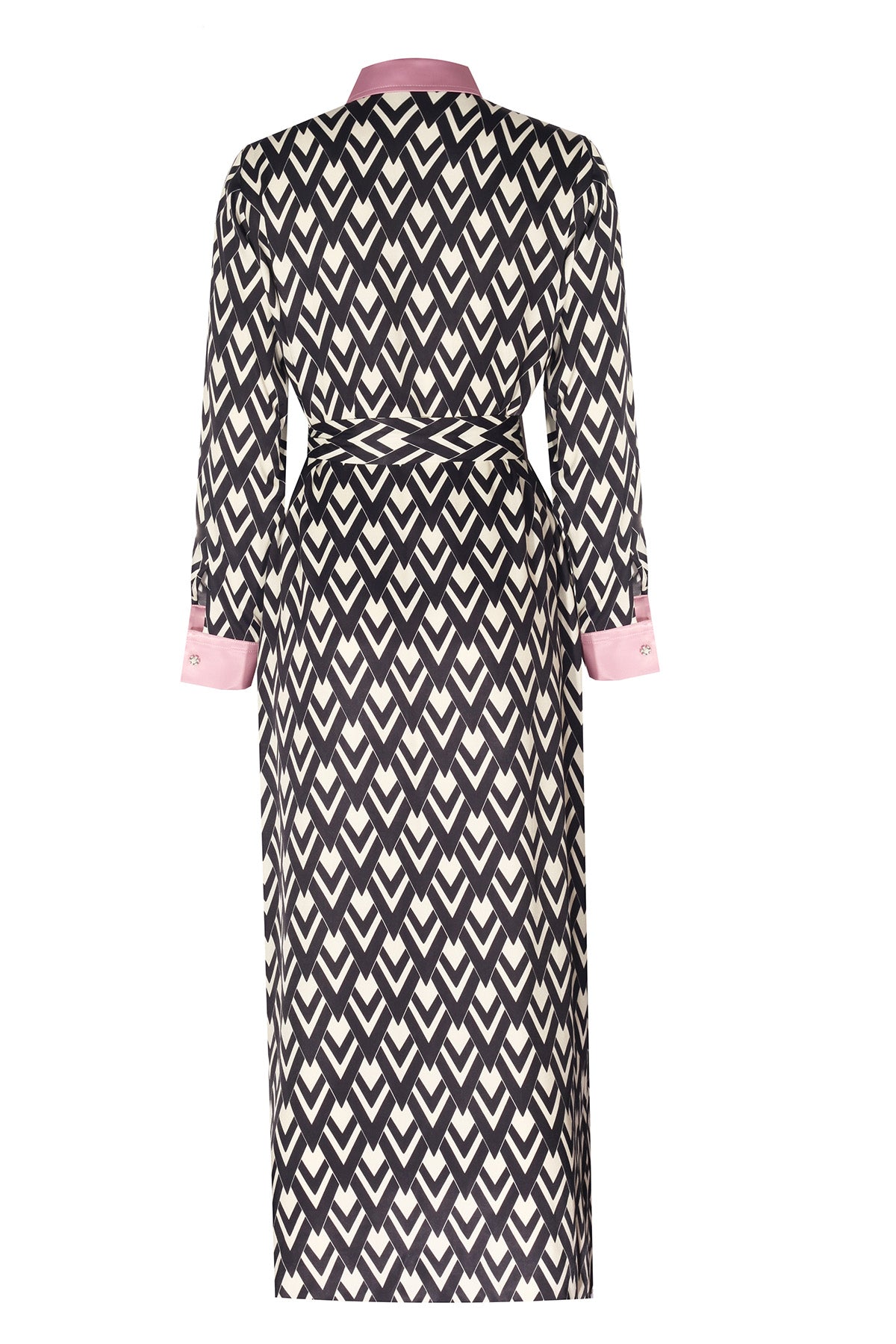 Multicolor Geometric Patterned Shirt Dress