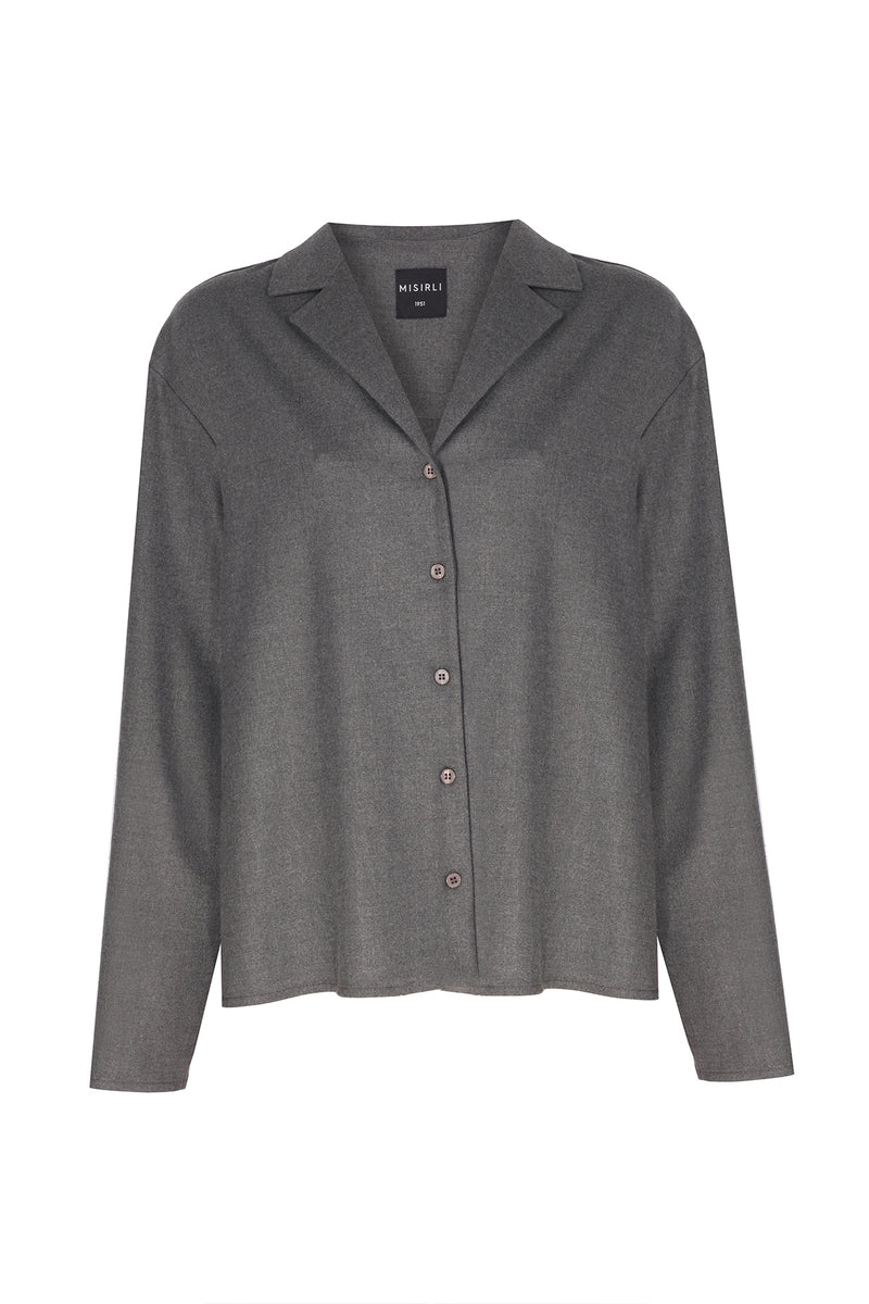 Dark Gray V-Neck Women's Shirt