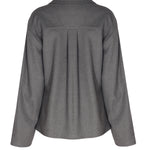 Dark Gray V-Neck Women's Shirt