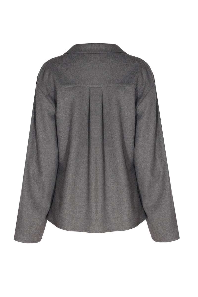 Dark Gray V-Neck Women's Shirt