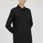 Black Pinstripe Detailed Women's Shirt
