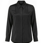 Black Pinstripe Detailed Women's Shirt