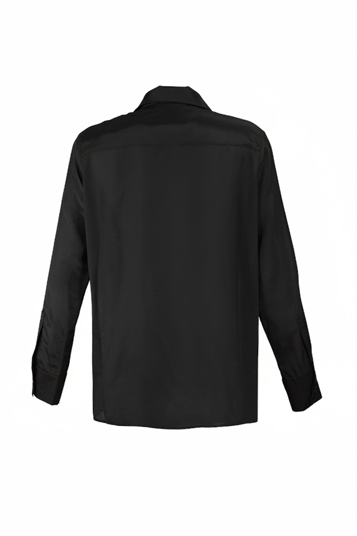 Black Pinstripe Detailed Women's Shirt