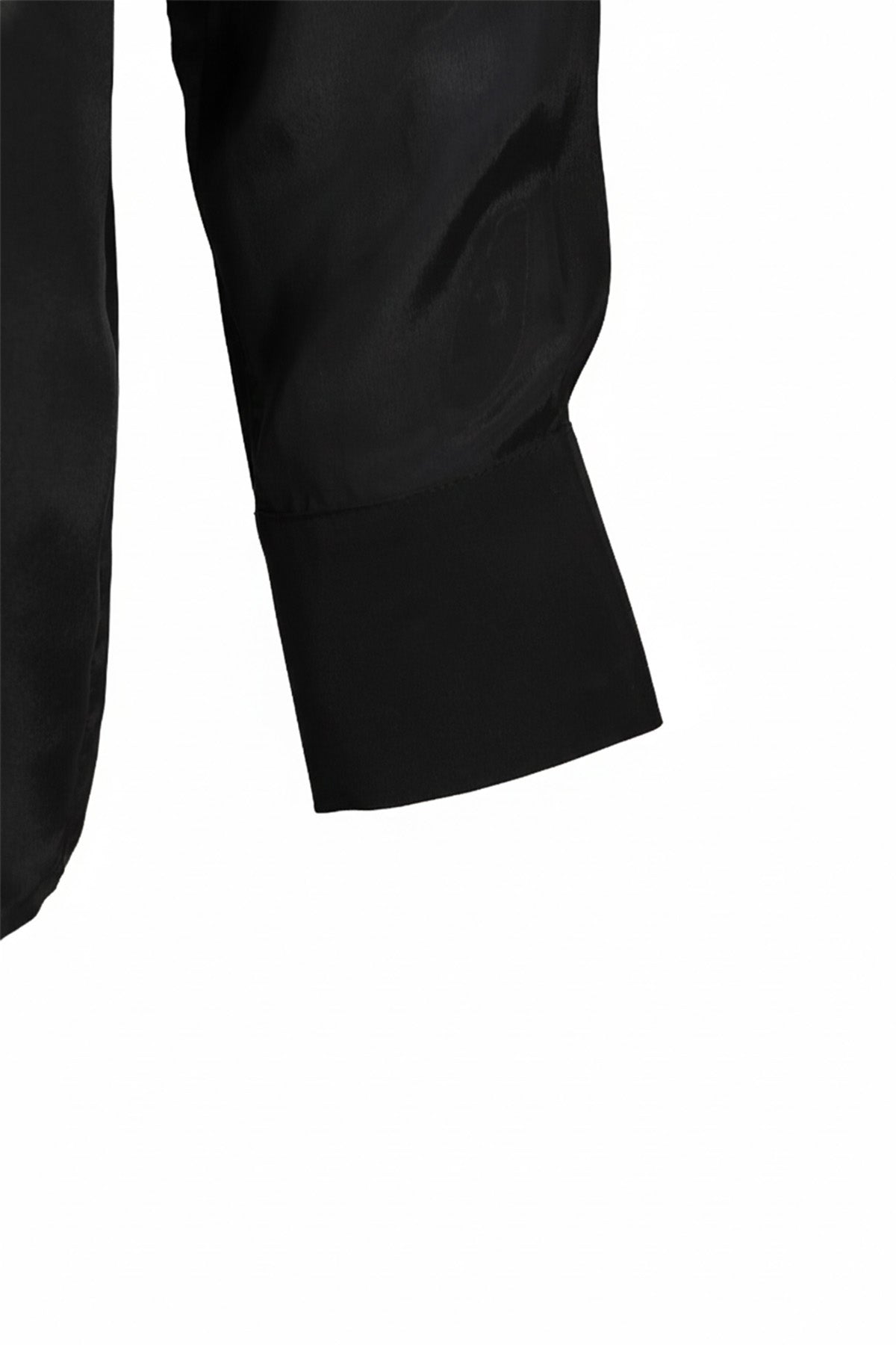 Black Pinstripe Detailed Women's Shirt