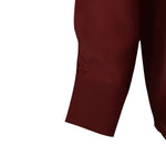 Burgundy Pleated Women's Shirt