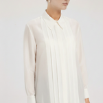 Ecru Pile Detailed Women's Shirt