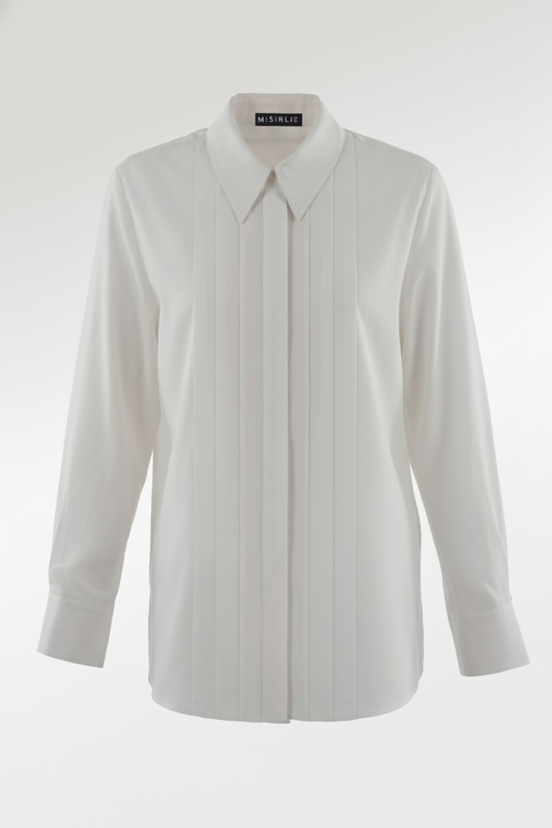 Ecru Pile Detailed Women's Shirt