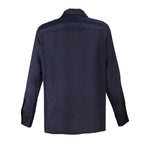 Navy Blue Pleated Detail Women's Shirt