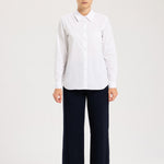 Ecru Stone Buttoned Long Sleeve Women's Shirt