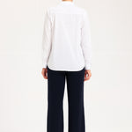 Ecru Stone Buttoned Long Sleeve Women's Shirt