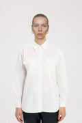 Ecru Pocket Detail Women's Shirt