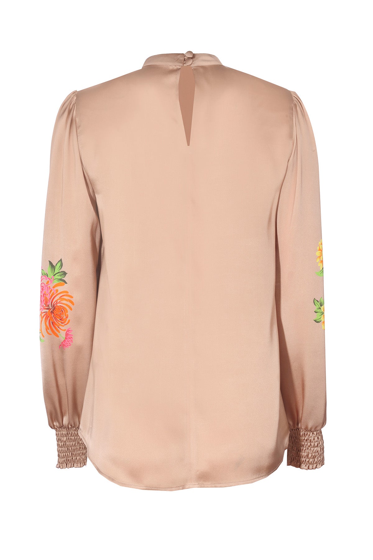 Multicolor Floral Patterned Satin Blouse