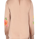 Multicolor Floral Patterned Satin Blouse