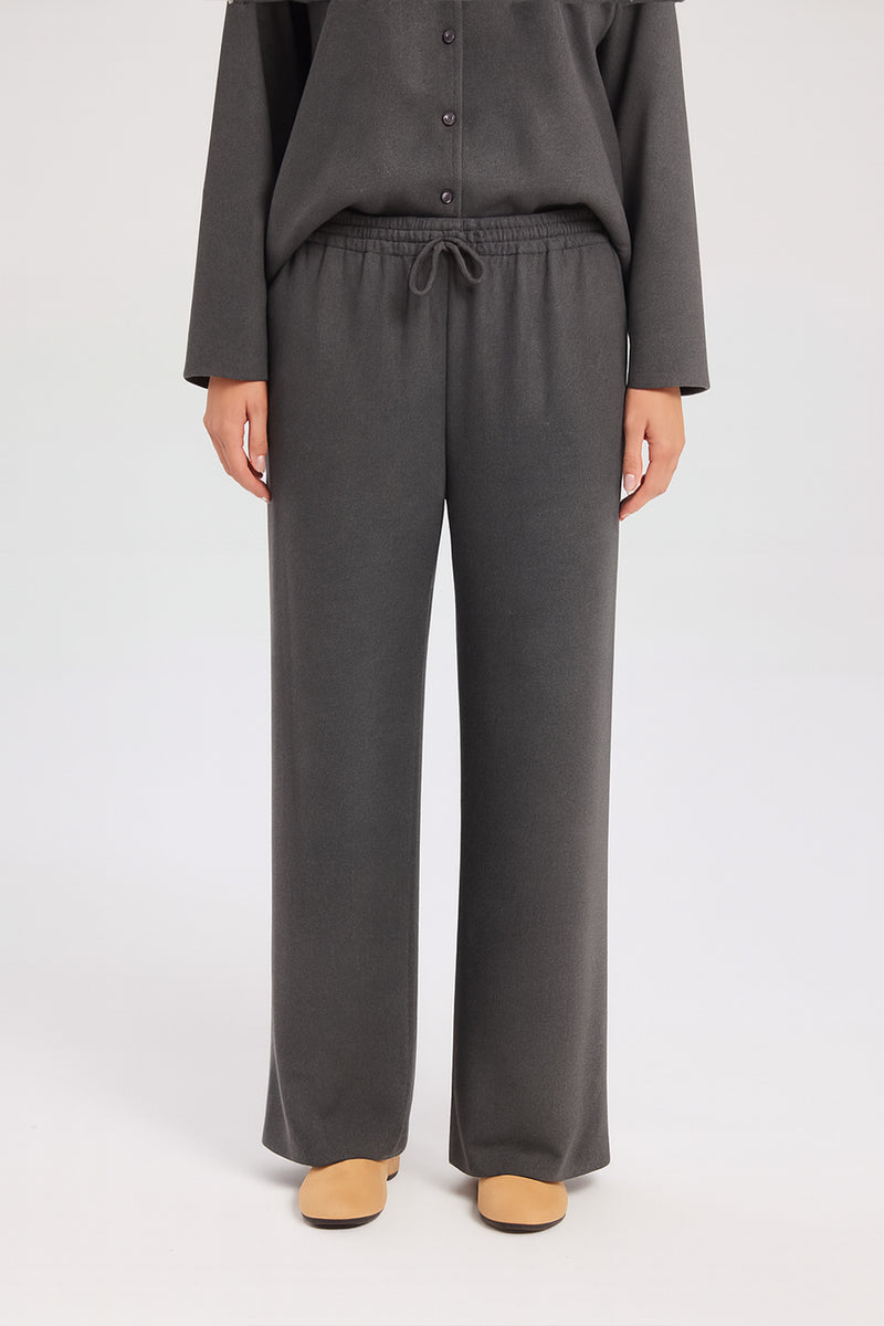 Dark Gray Women's Belted Pants