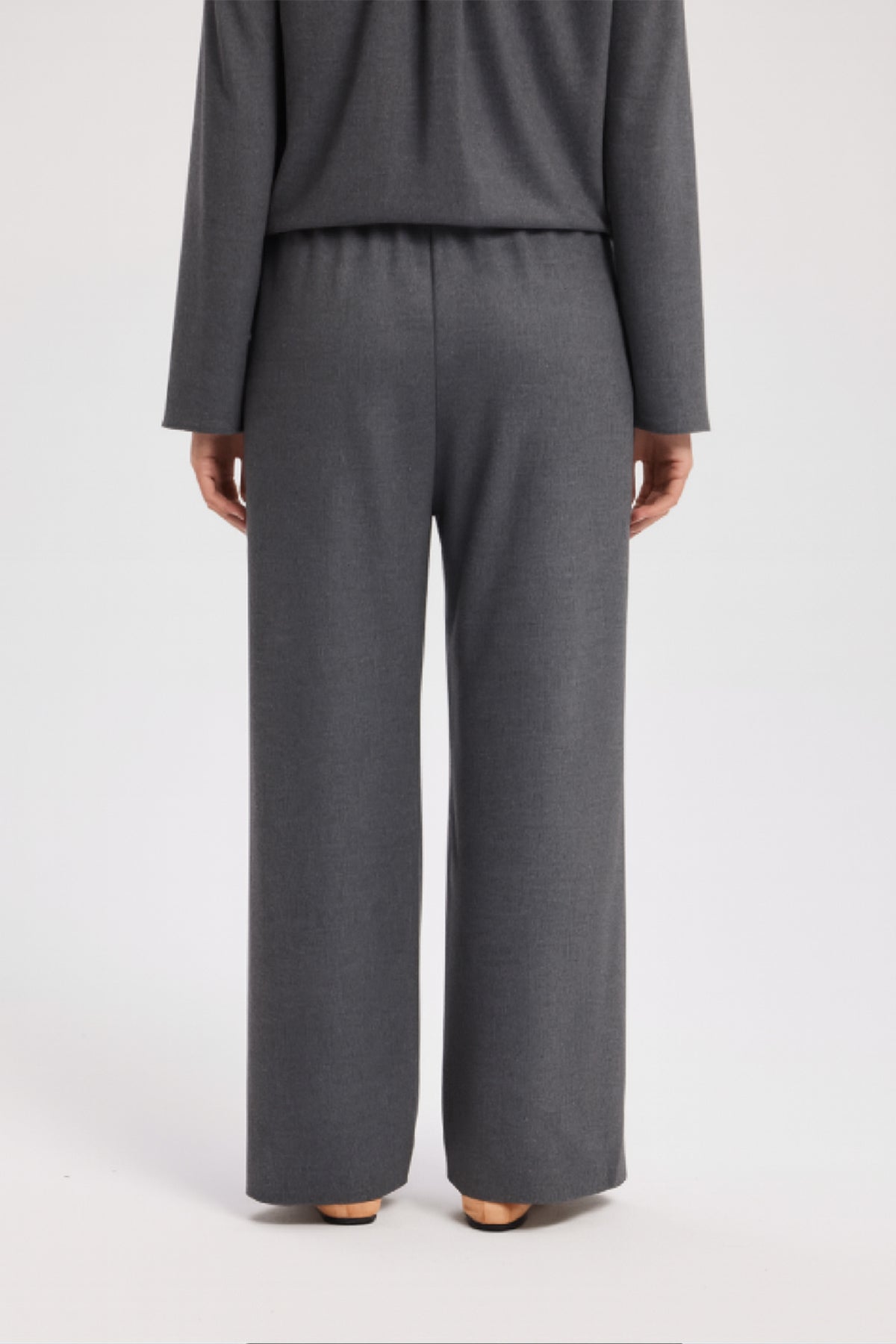 Dark Gray Women's Belted Pants