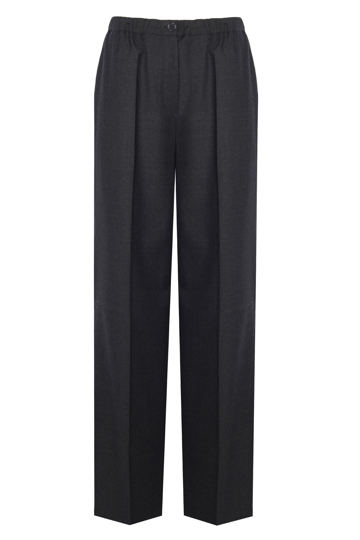 Dark Gray Buttoned Women's Pants