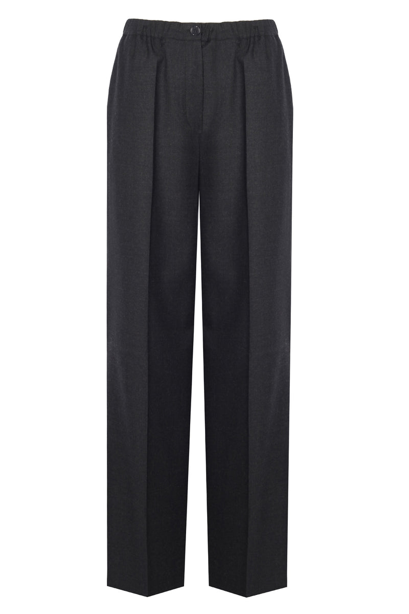 Dark Gray Buttoned Women's Pants