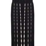 Black and White Geometric Patterned Pleated Skirt
