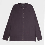 Bitter Brown Women's Cardigan with Buttoned Collar