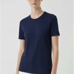 Navy Blue Crew Neck Women's T-Shirt