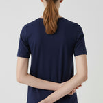 Navy Blue Crew Neck Women's T-Shirt