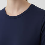 Navy Blue Crew Neck Women's T-Shirt