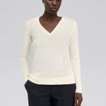 Ecru V-Neck Women's T-Shirt