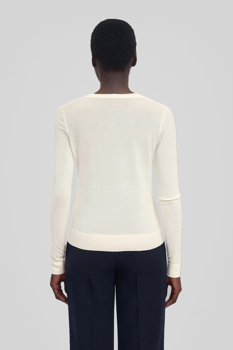 Ecru V-Neck Women's T-Shirt