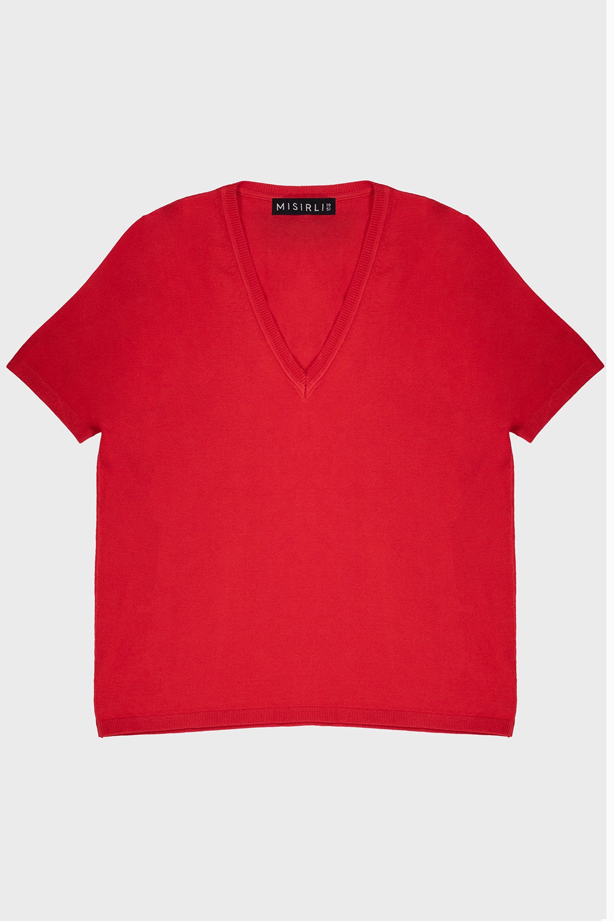 Red V-Neck Women's T-Shirt