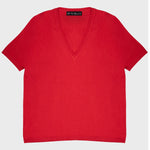 Red V-Neck Women's T-Shirt