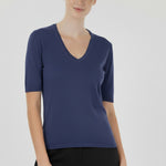 Navy V-Neck Women's T-Shirt