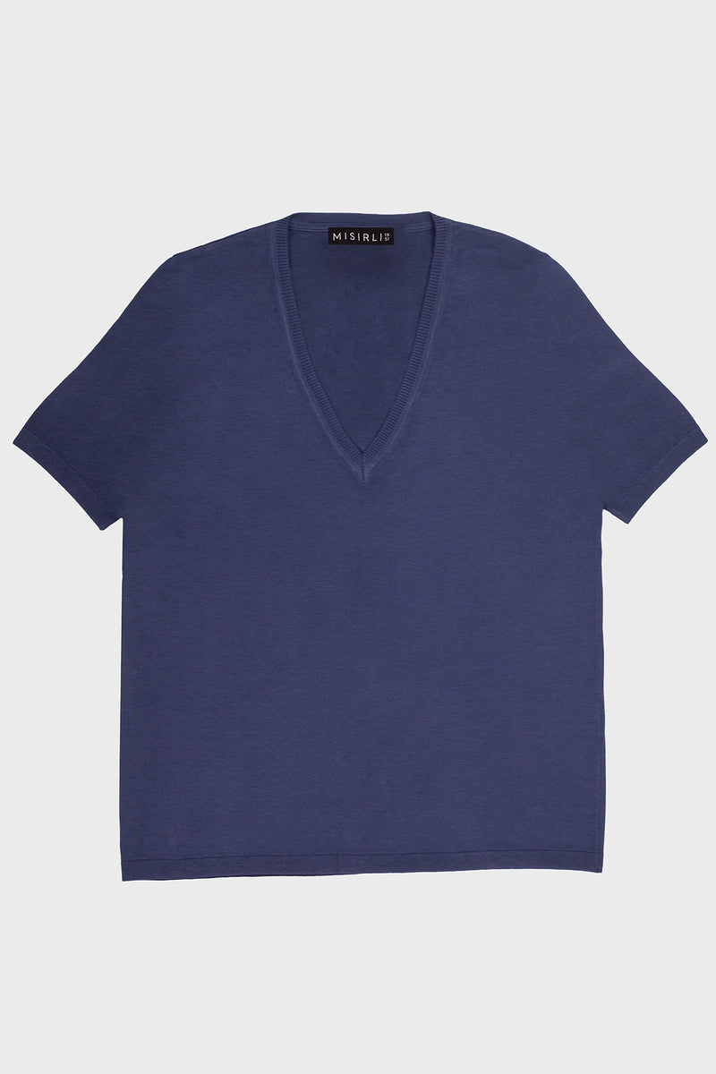 Navy V-Neck Women's T-Shirt