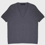 Dark Gray V-Neck Women's T-Shirt