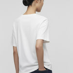 Ecru Border Detailed Short Sleeve Women's T-Shirt