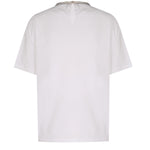 Ecru Border Detailed Short Sleeve Women's T-Shirt