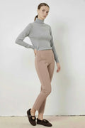 Camel Pleated Seam Women's Pants