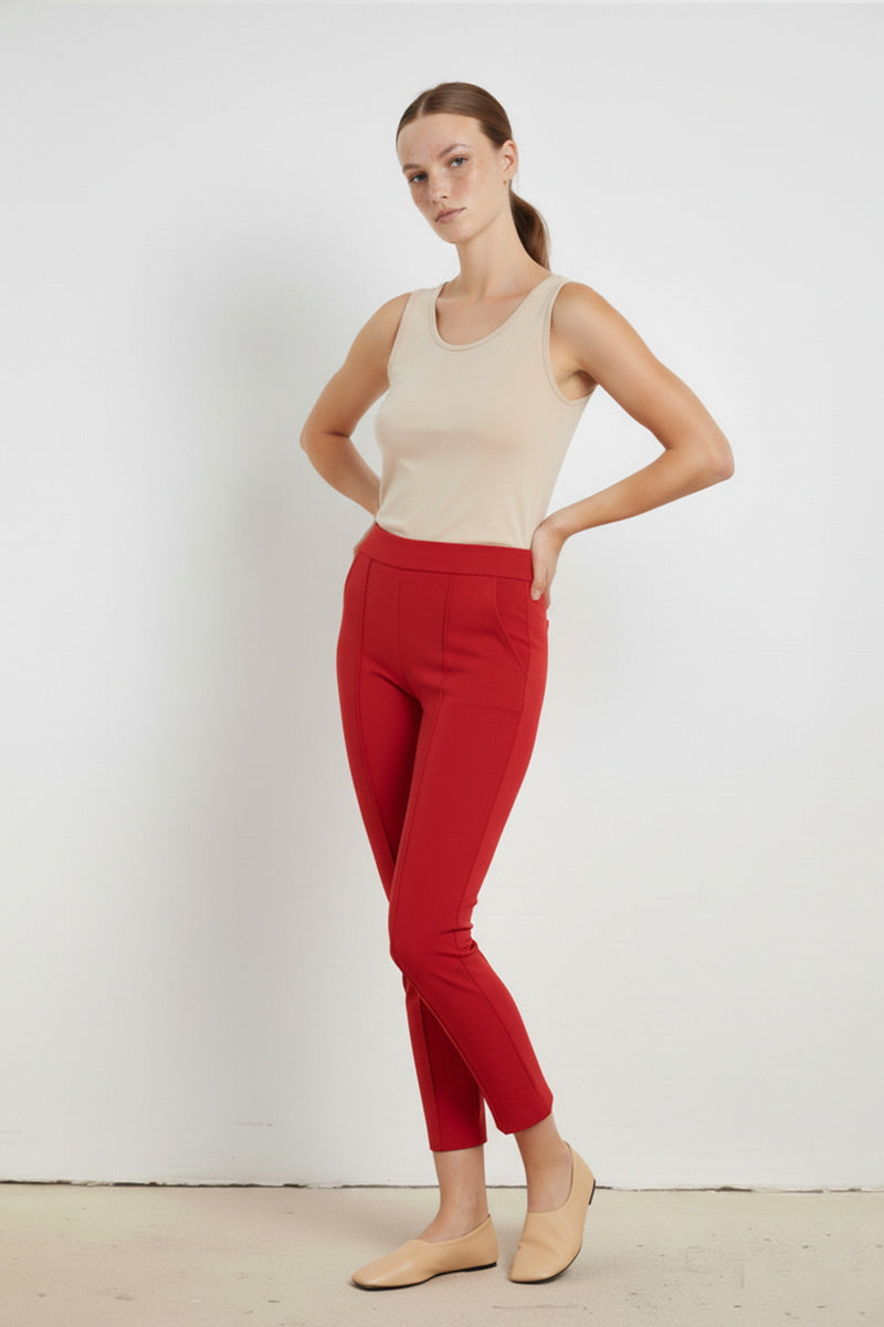 Red Ribbon Stitch Women's Pants
