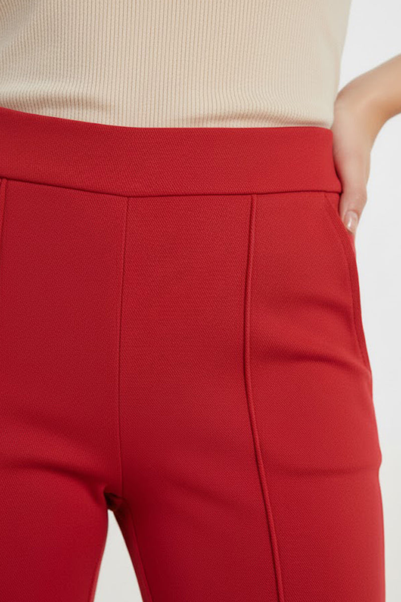 Red Ribbon Stitch Women's Pants