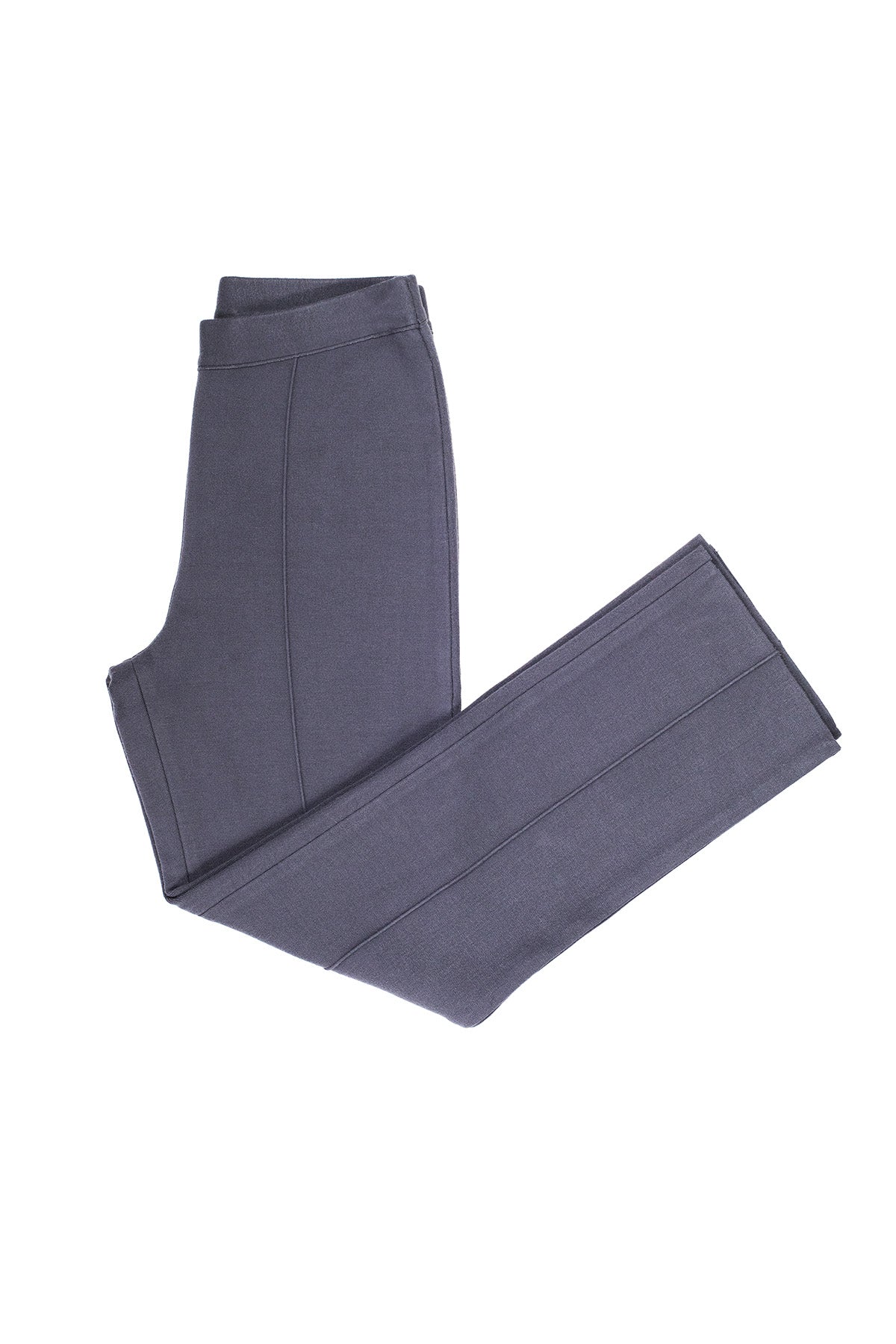 Dark Gray Ribbed Stitching Women's Pants