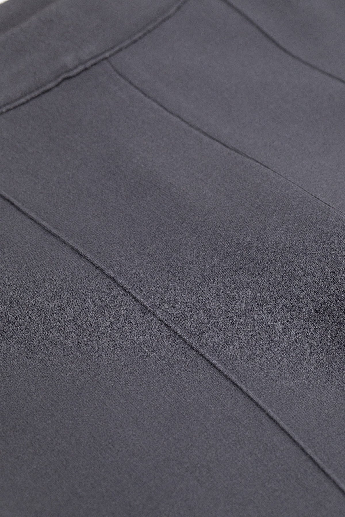 Dark Gray Ribbed Stitching Women's Pants