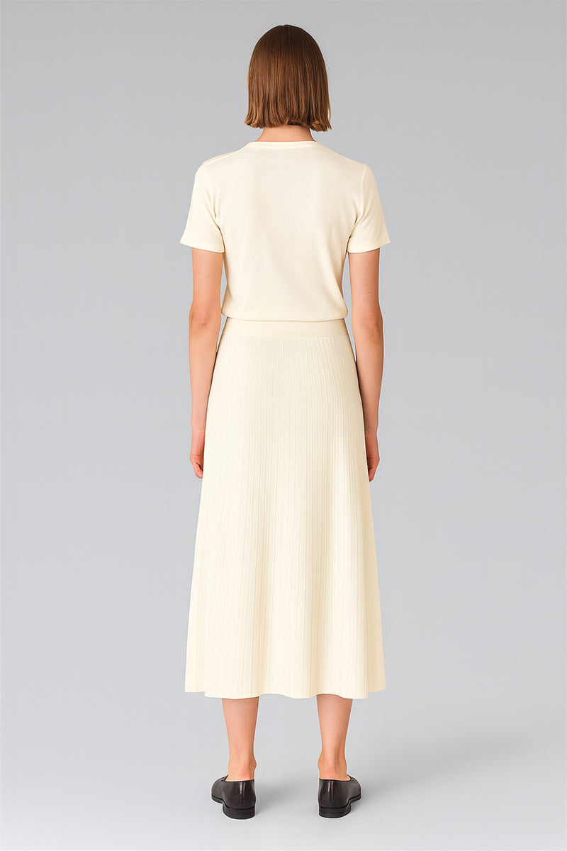 Ecru Round Neck Women's Sweater