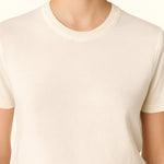 Ecru Round Neck Women's Sweater