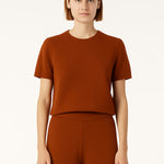 Terracotta Round Neck Women's Sweater
