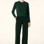 Green Cycling Neck Women's Cardigan