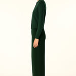 Green Cycling Neck Women's Cardigan