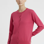 Fuchsia Bicycle Neck Women's Cardigan