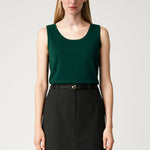 Green U Neck Women's Athletic Top