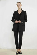 Black Knit Women's Blazer Jacket