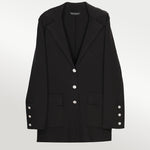 Black Knit Women's Blazer Jacket