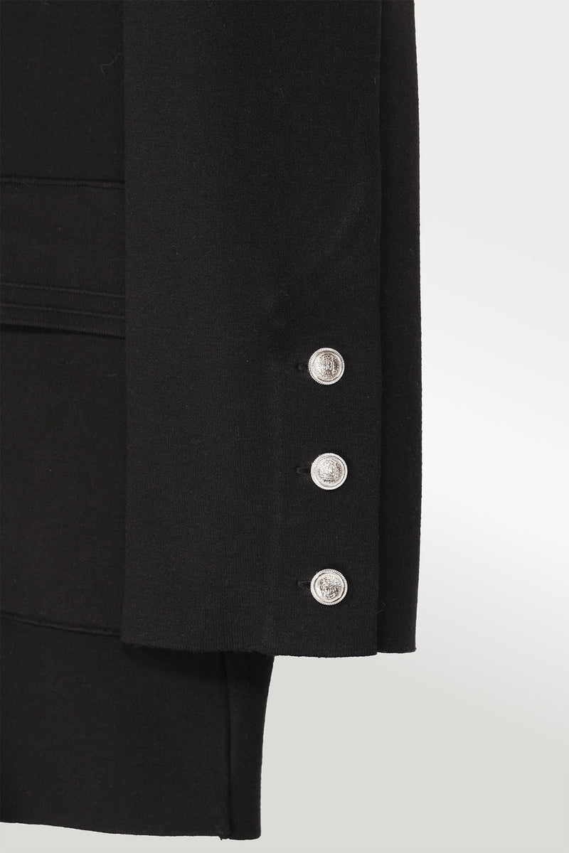 Black Knit Women's Blazer Jacket